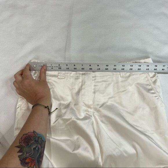 Trina Turk Shiny White Career‎ Trouser Lined Pants - Picture 6 of 8